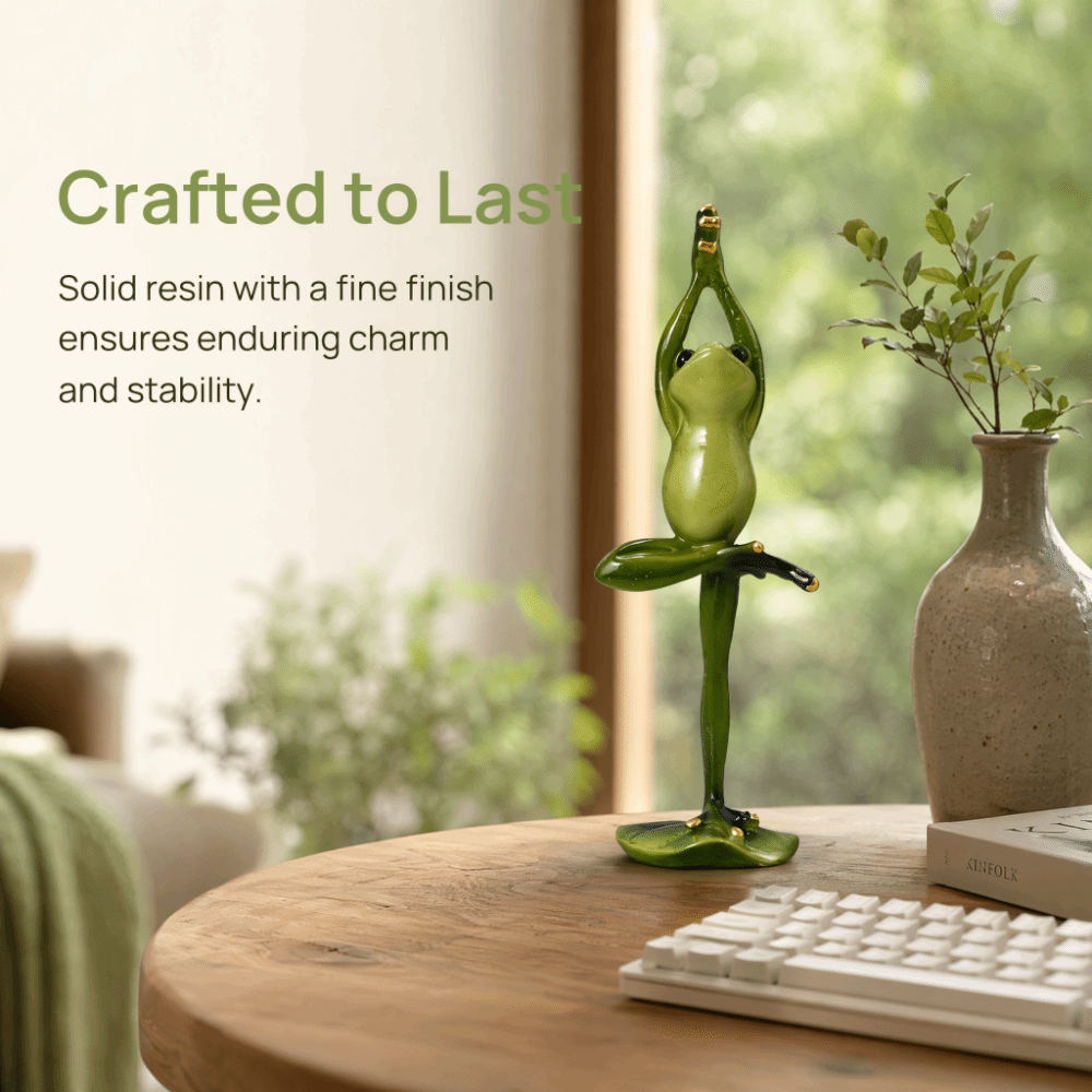 Interior Design Texture - Resin Yoga Pose Amphibian Resin Figurine