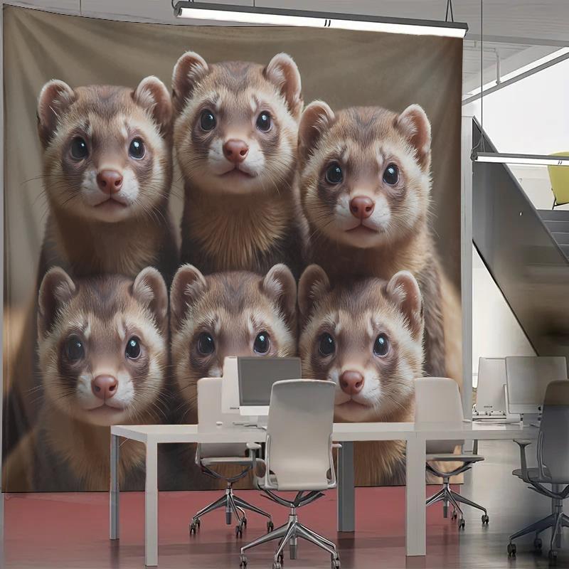 Cute Ferret Group Tapestry Wal - Interior Design Ideas review and price