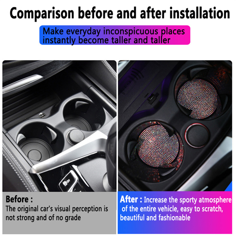 2Pcs Car Non Slip Water Cup Pa - Interior Design Texture review and price